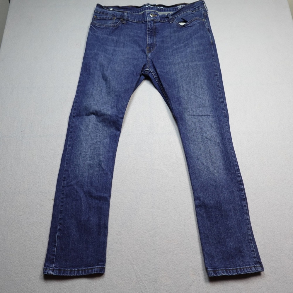 Nautica Jeans Men 38x30 Blue Slim Fit Stretch Denim Casual Medium Wash Pants